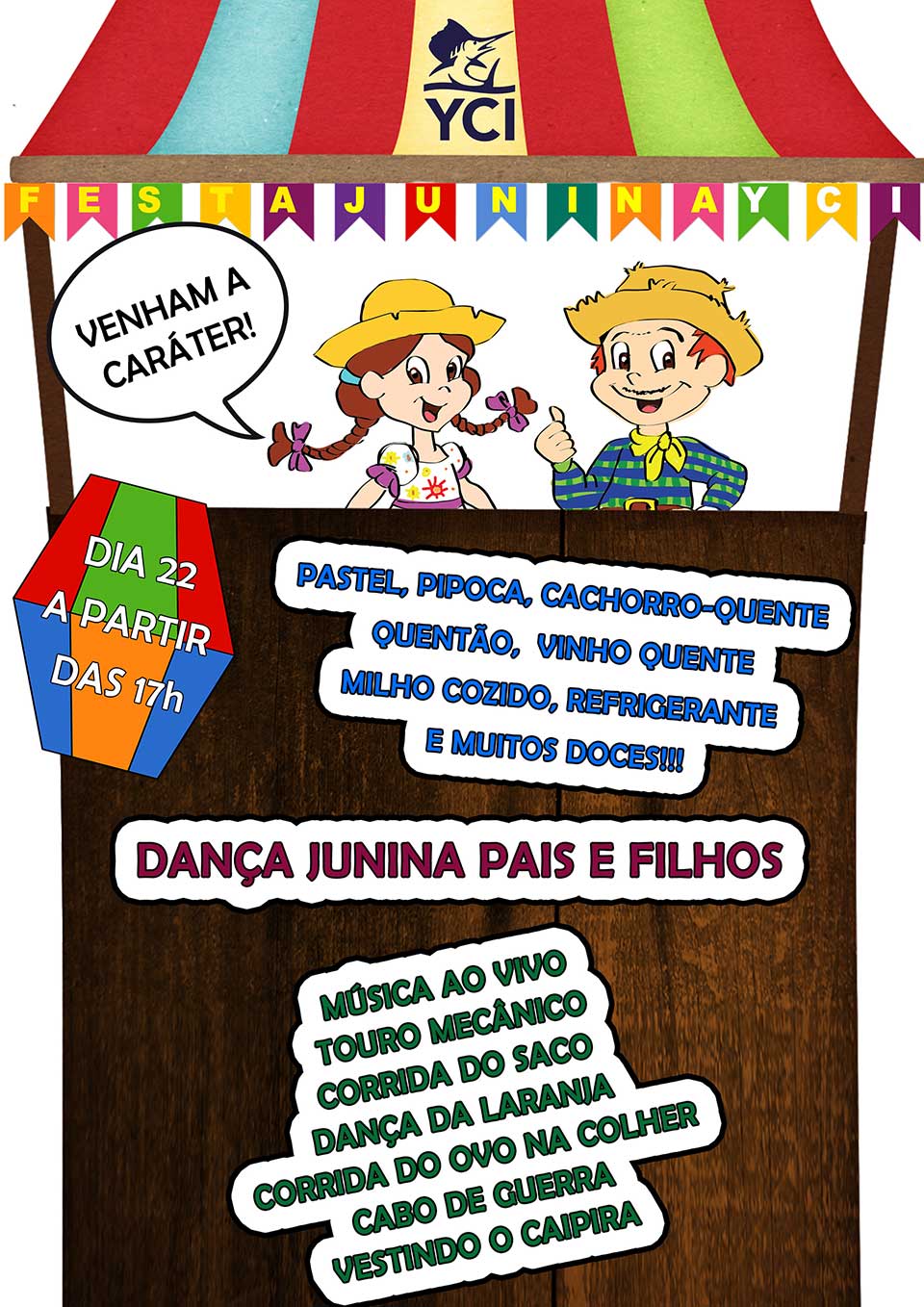 ovo na colher festa junina